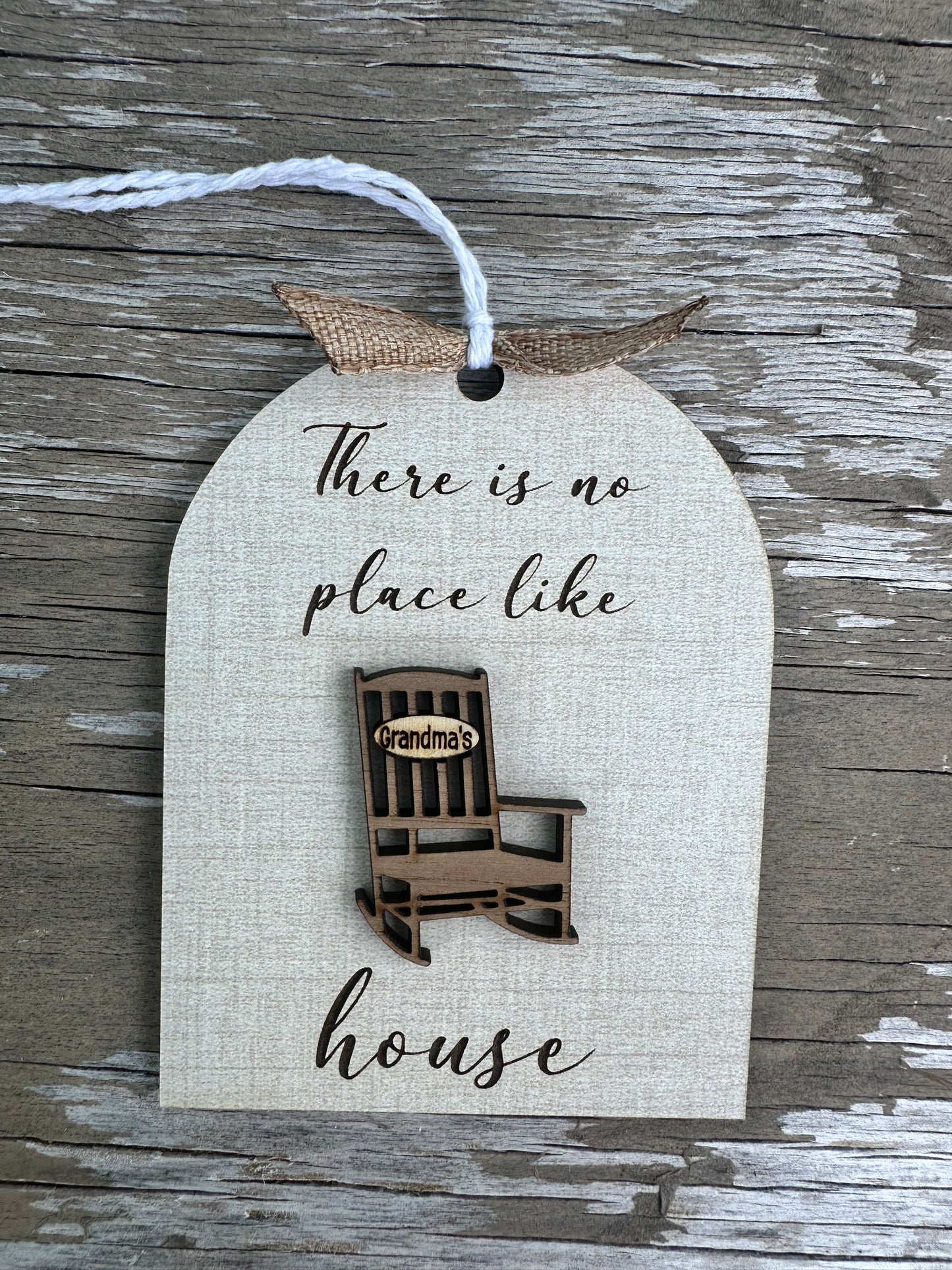 There’s no place like their home rocking chair grandparent ornament