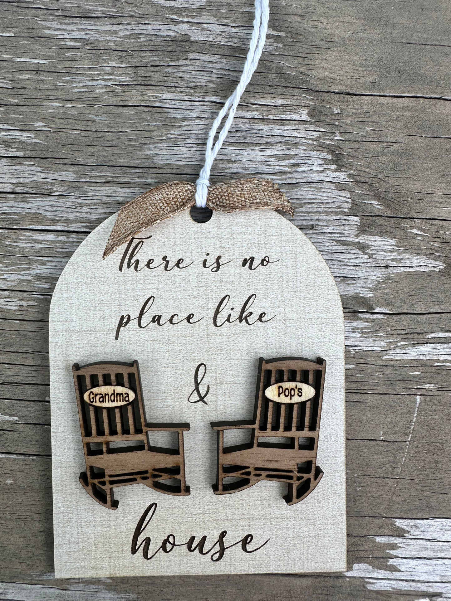 There’s no place like their home rocking chair grandparent ornament