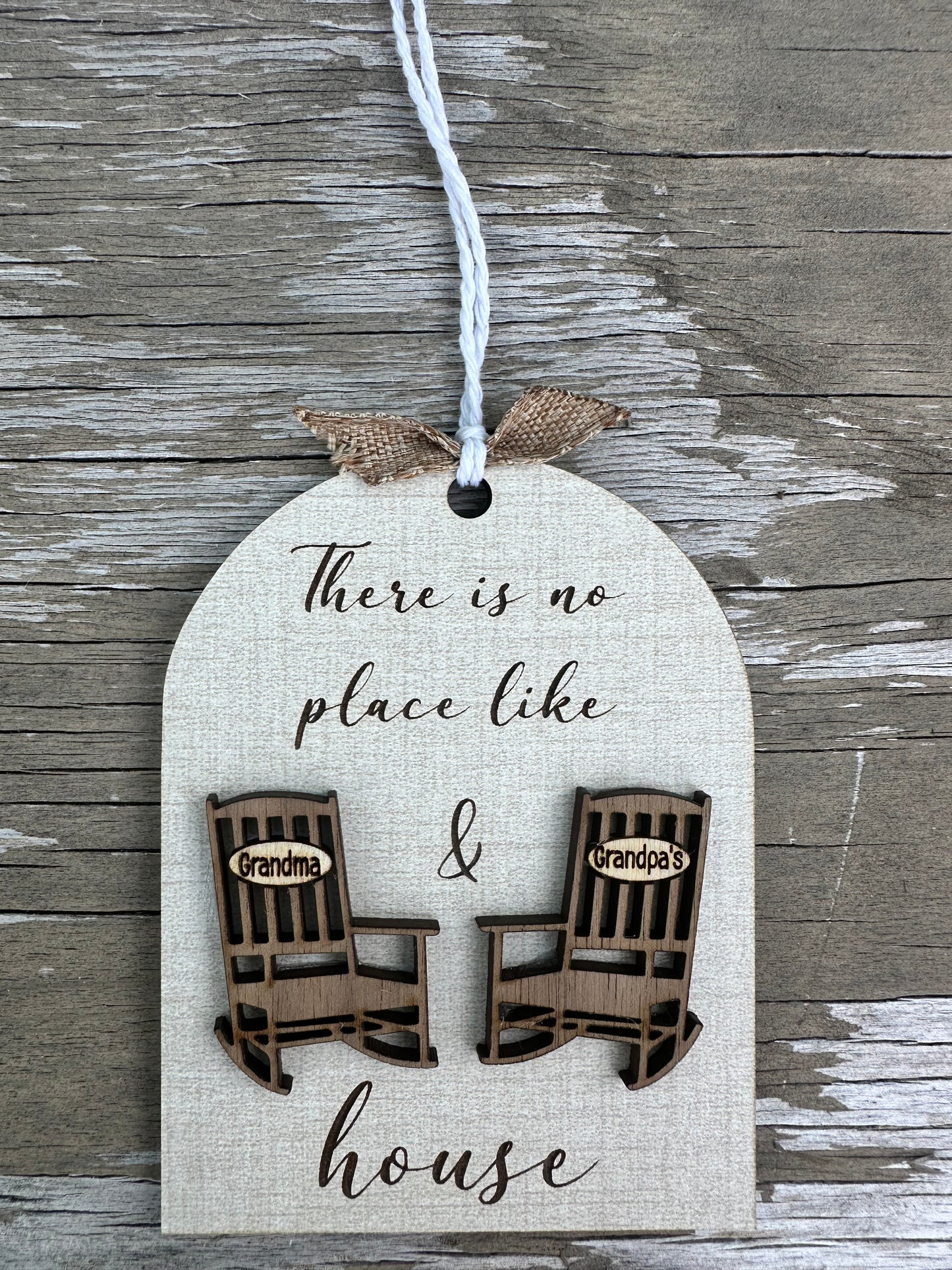 There’s no place like their home rocking chair grandparent ornament