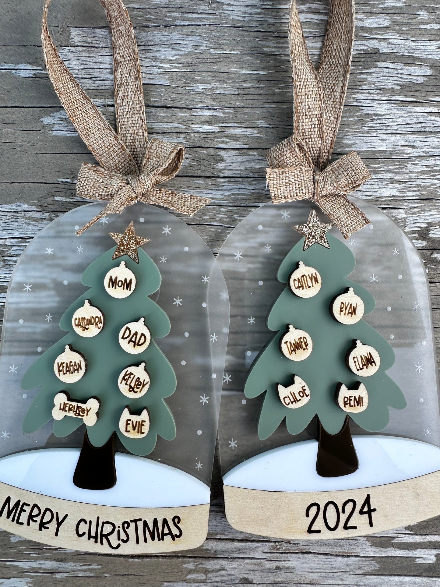 Family Snow globe Christmas Ornament