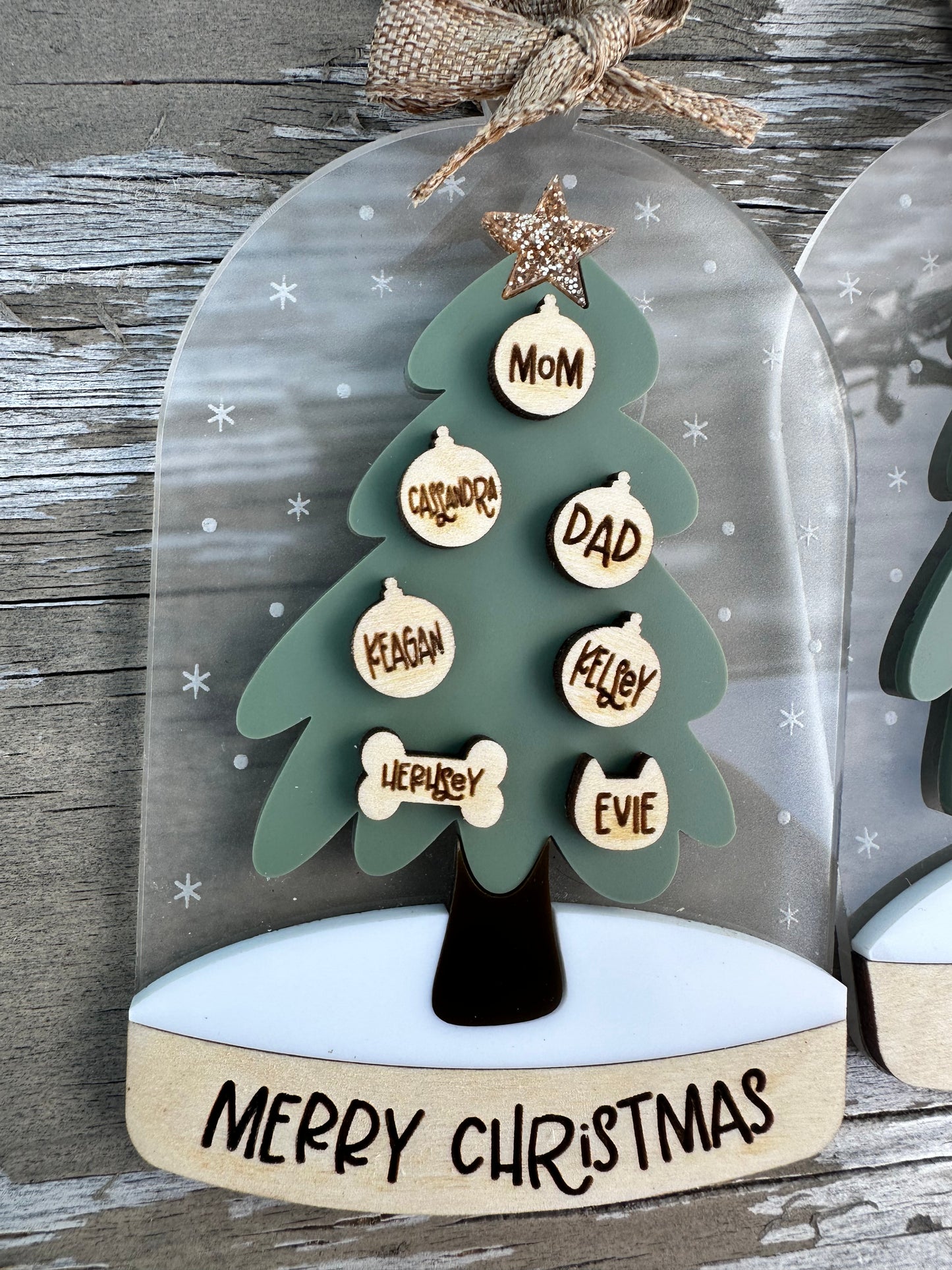 Family Snow globe Christmas Ornament