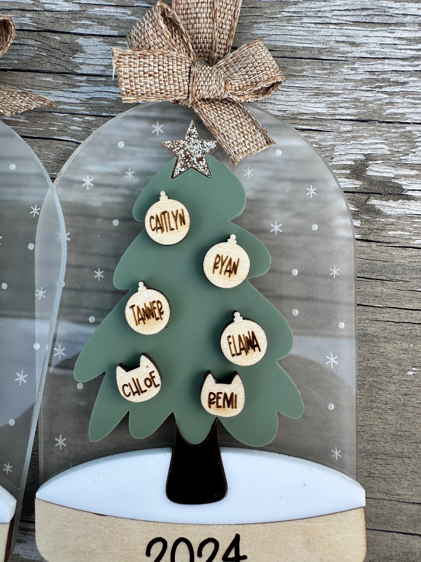 Family Snow globe Christmas Ornament