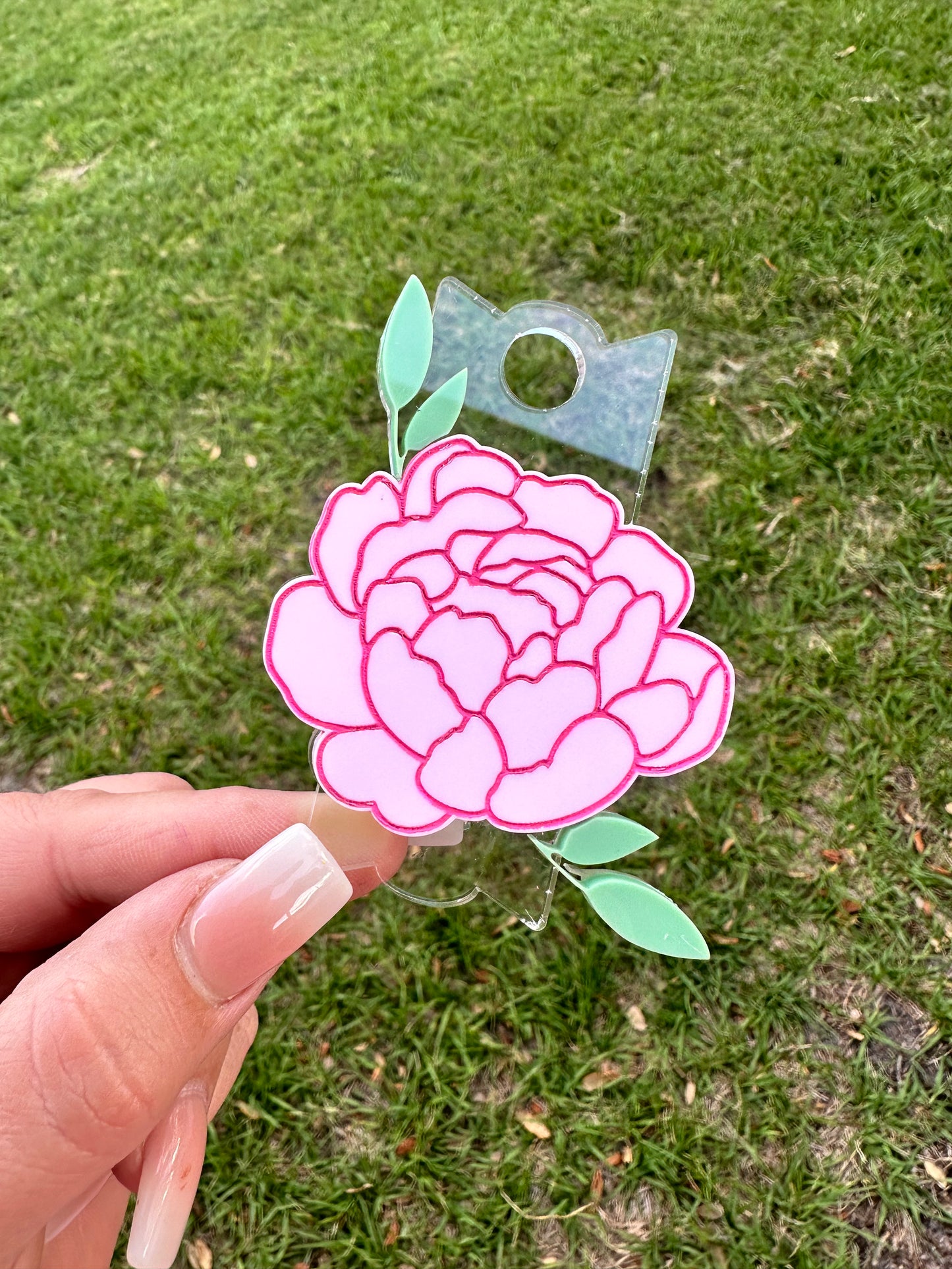 Peony Stanley cup topper