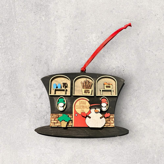 Snowman Top Hat Ornament - Snow Essentials Co.