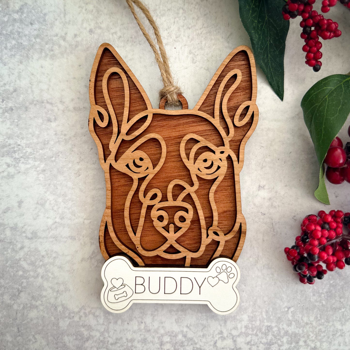 Dog Breed Line art ornaments