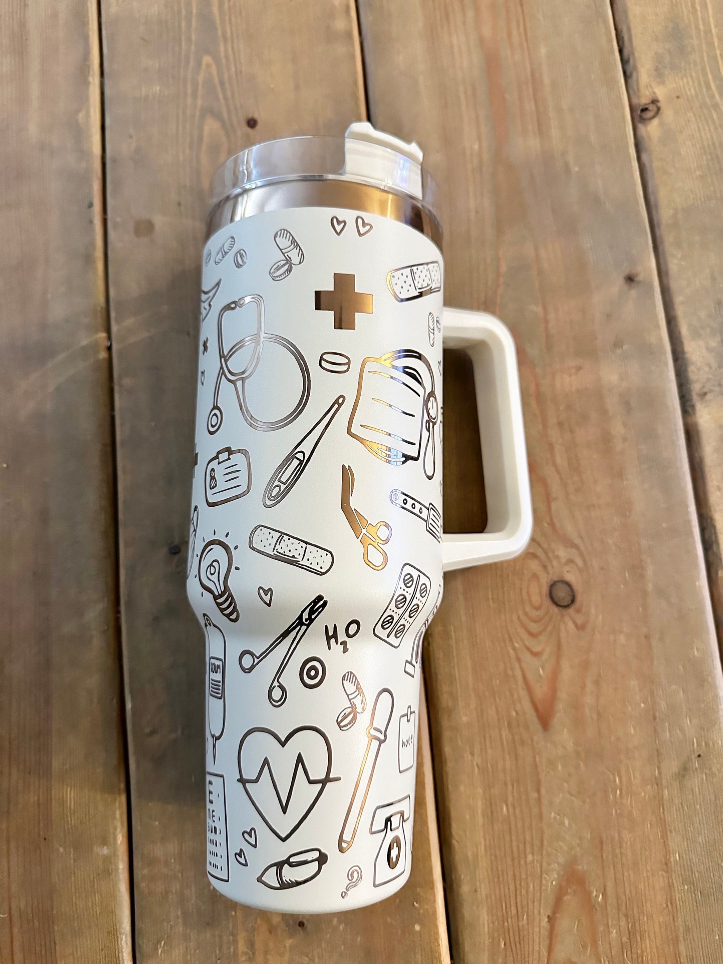 Nurse 40oz Stanley/non branded  Tumbler/Engraved Tumbler/Nurse design