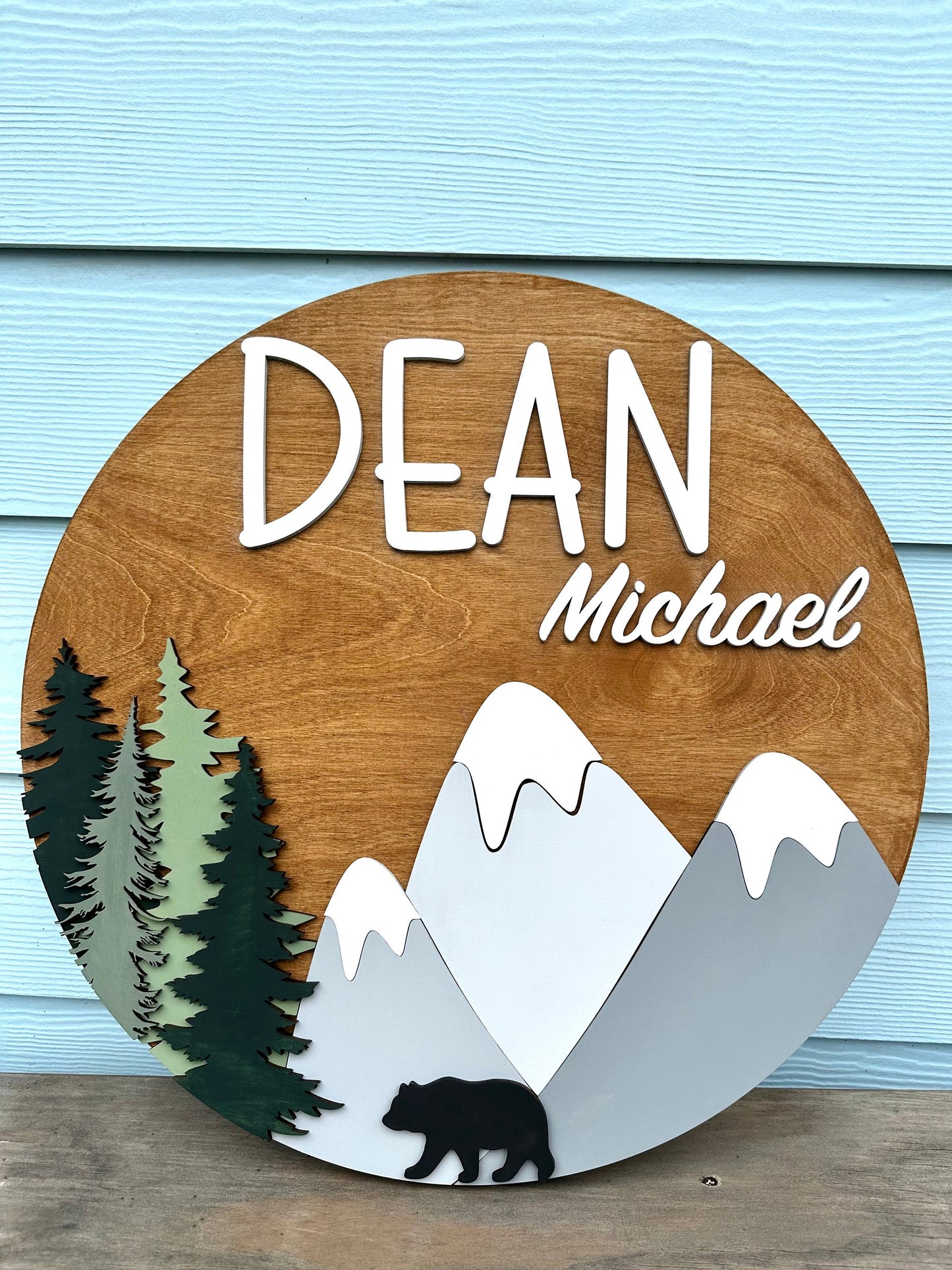 Baby nursery name sign