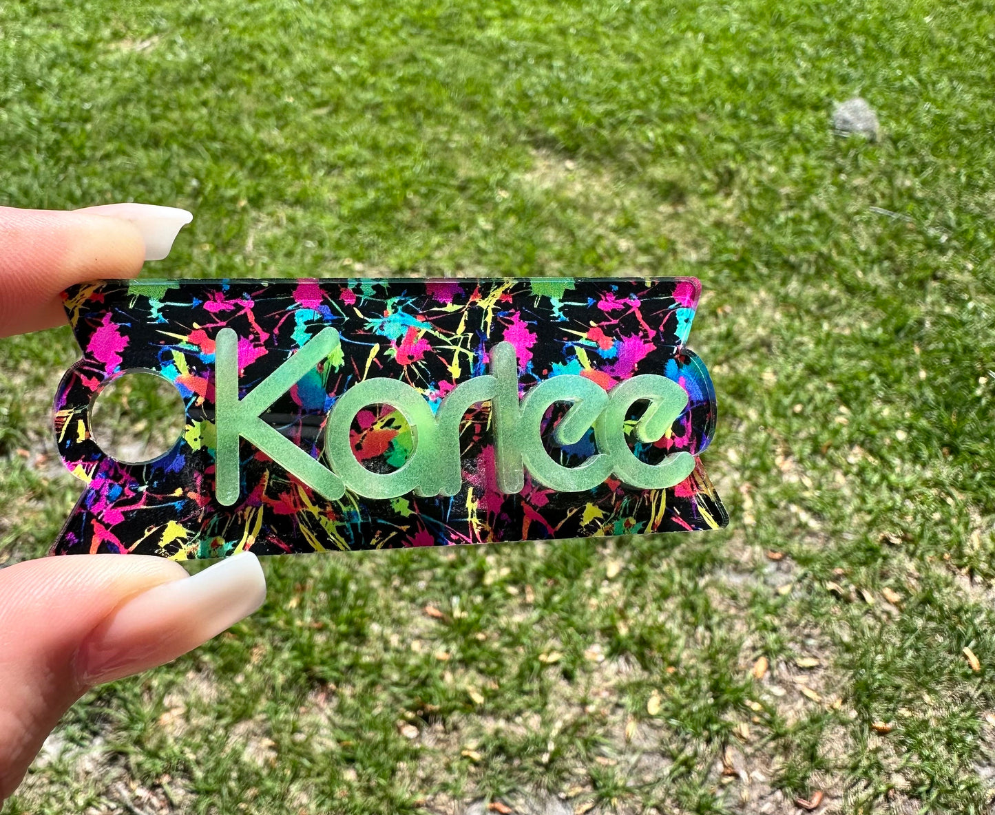 Neon Collection Splatter Paint Stanley cup topper