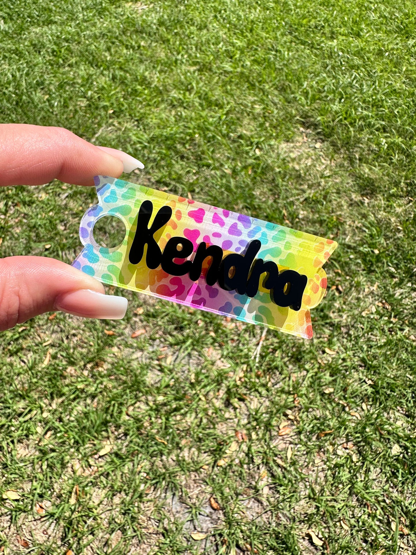 Neon rainbow Collection leopard Print Stanley cup topper