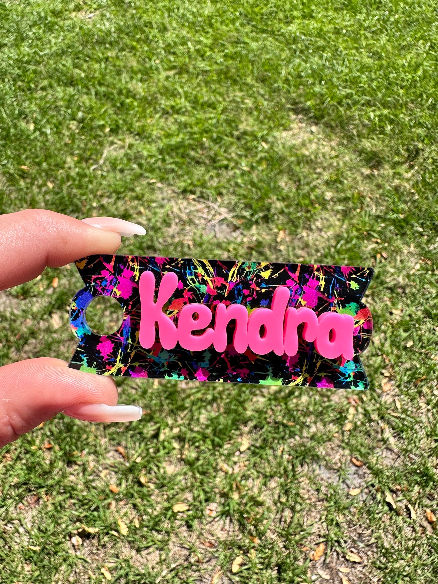 Neon Collection Splatter Paint Stanley cup topper