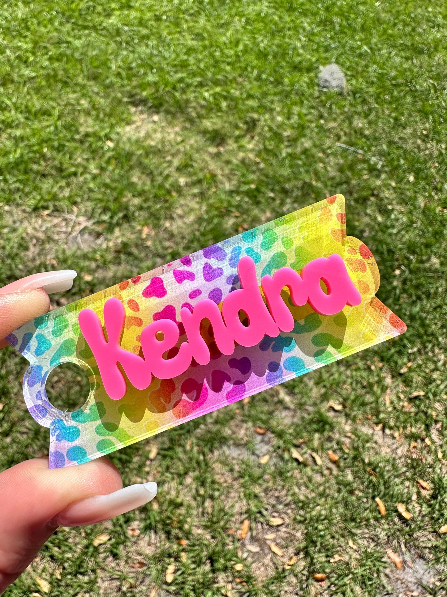 Neon rainbow Collection leopard Print Stanley cup topper