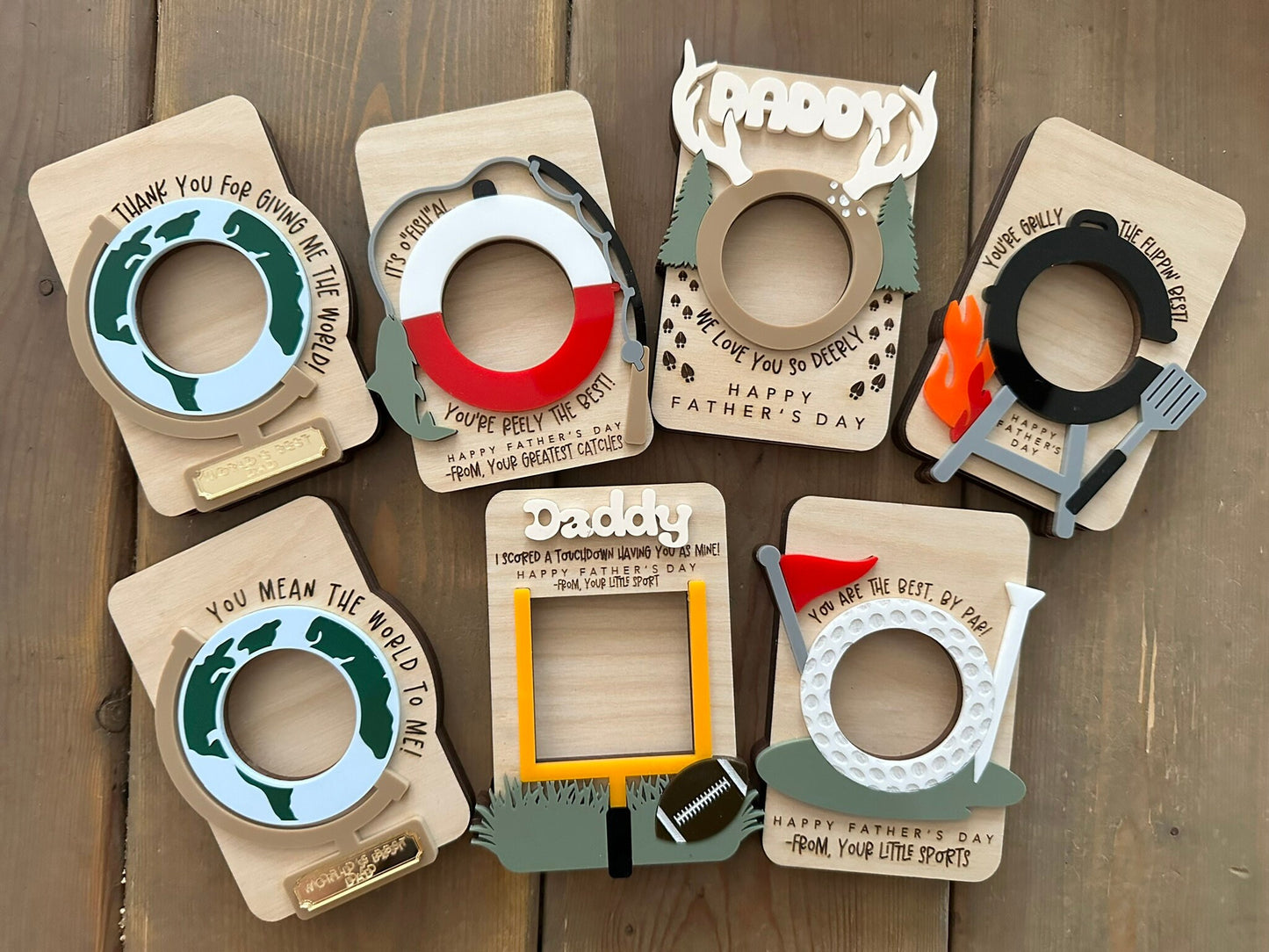 Father's Day Picture Frame| Father's Day Gift | Father's Day Photo Magnet| Car Visor Clip Photo Frame | Gift for Dad | Gift for Grandpa