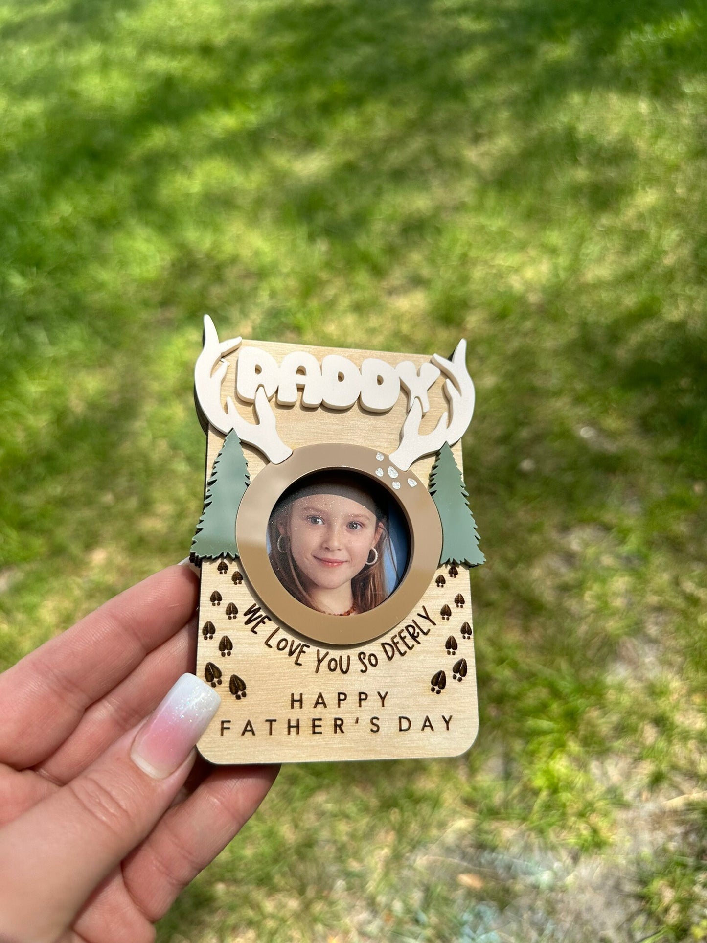 Father's Day Picture Frame| Father's Day Gift | Father's Day Photo Magnet| Car Visor Clip Photo Frame | Gift for Dad | Gift for Grandpa