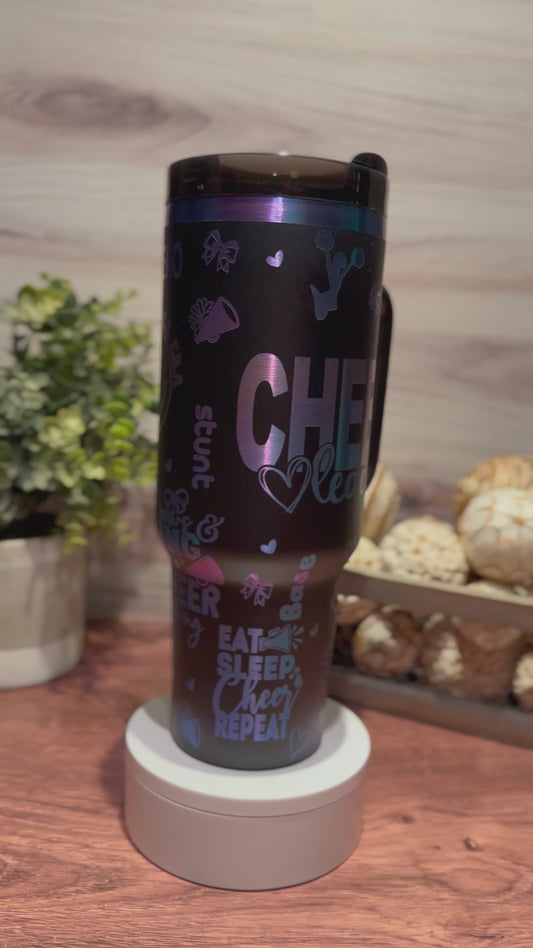 Cheerleader Engraved 40oz tumbler
