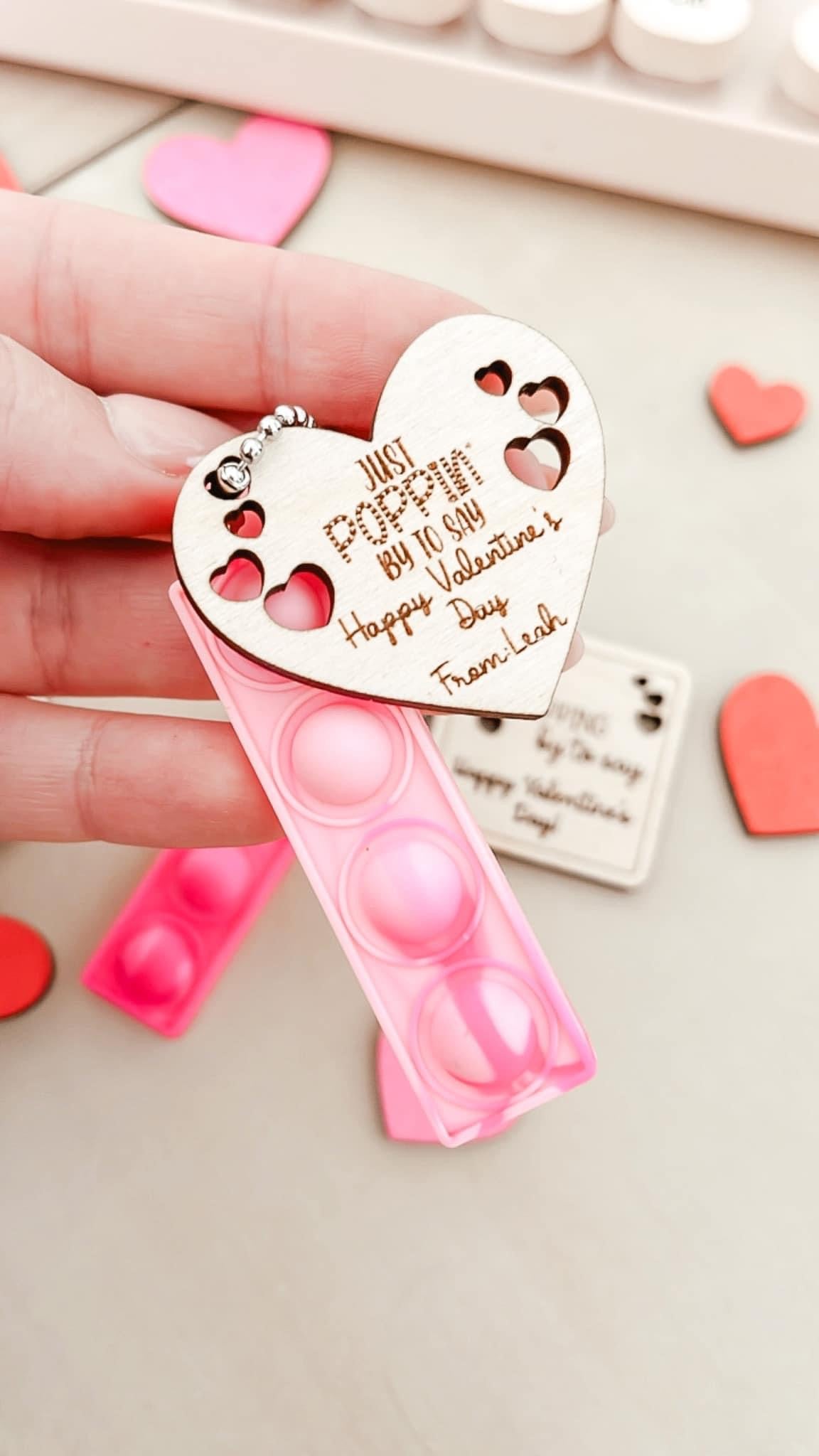 Valentine’s Day pop it key chains