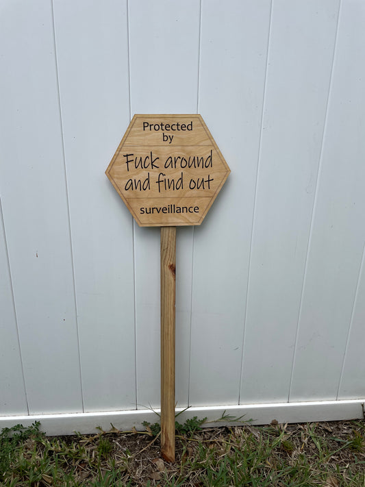 Surveillance sign. Fuck around and find out.