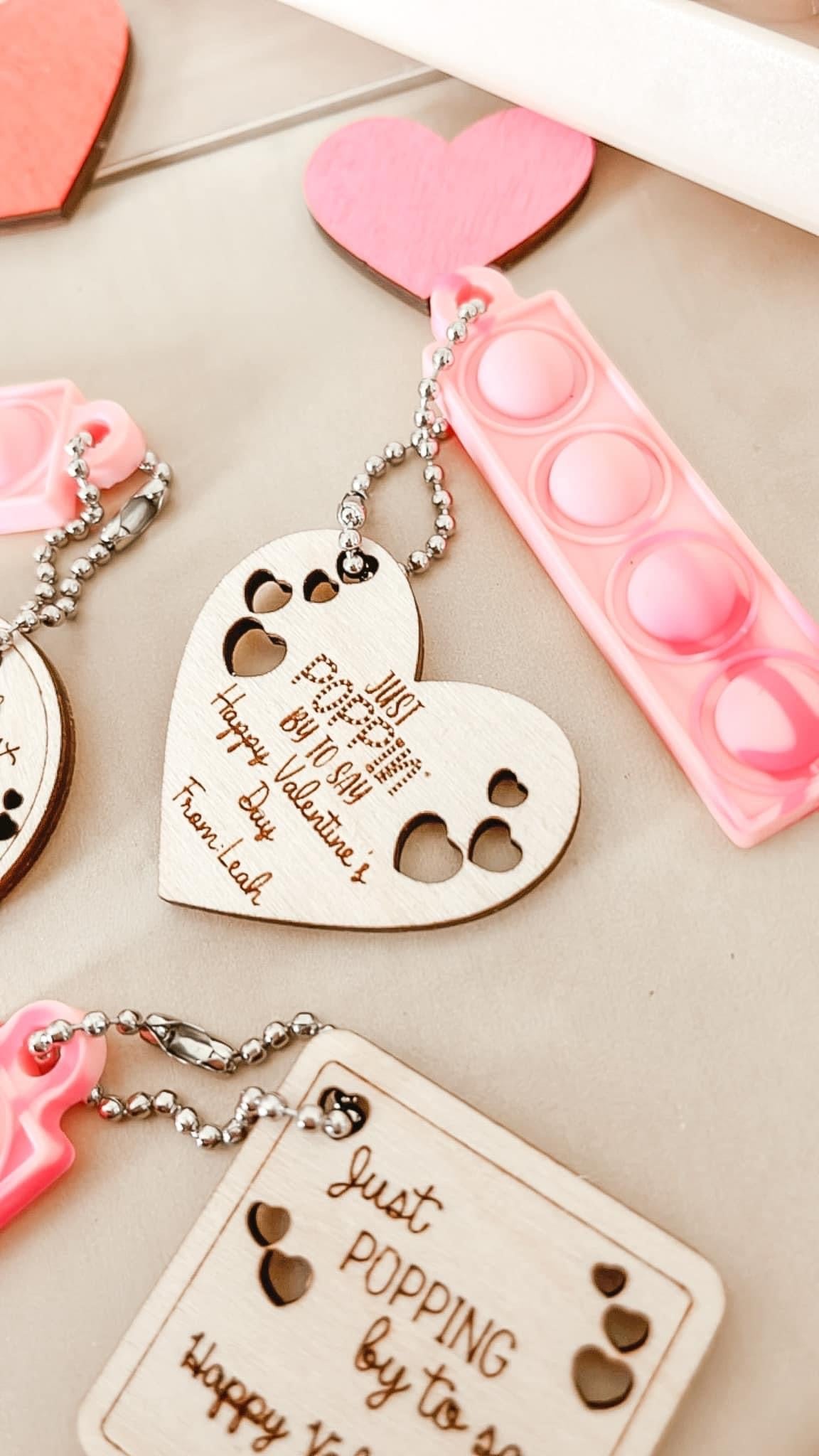 Valentine’s Day pop it key chains