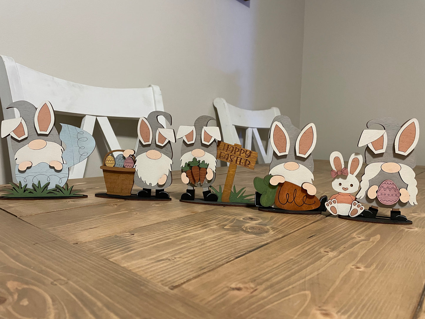 Free standing bunny gnomes