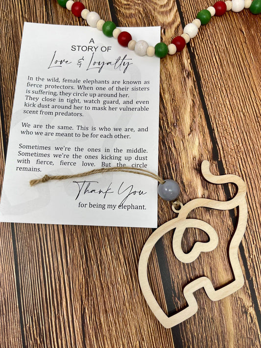 LOVE AND LOYALTY ELEPHANT ORNAMENT