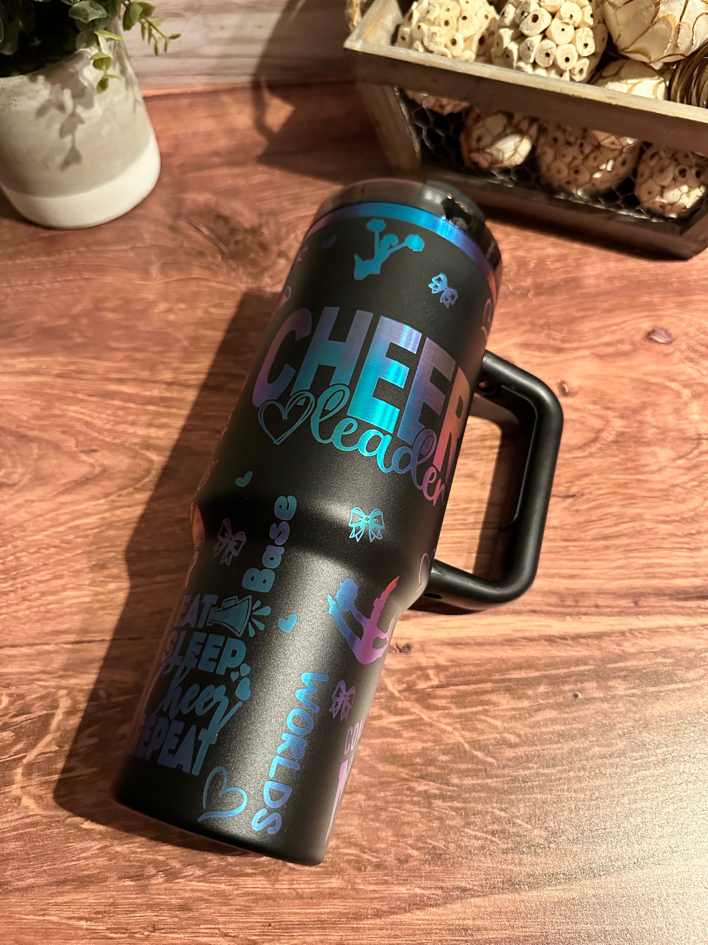 Cheerleader Engraved 40oz tumbler