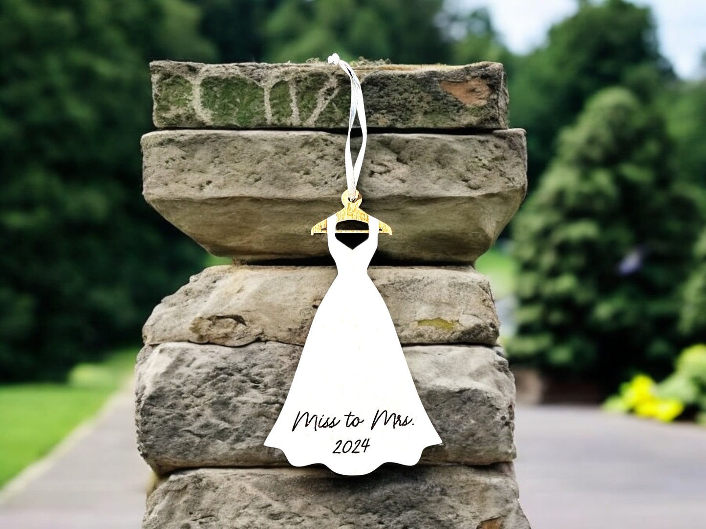 Miss to Mrs wedding dress ornament