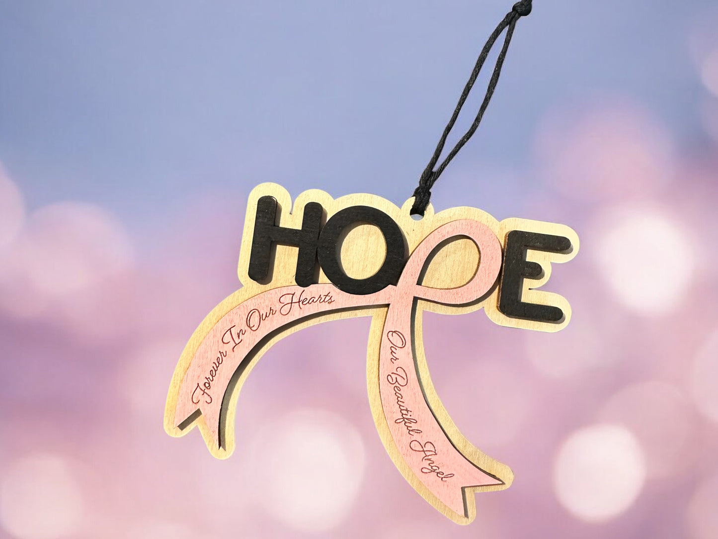 Hope Angel breast cancer ornament