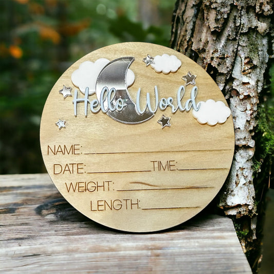 Baby birth announcement sign