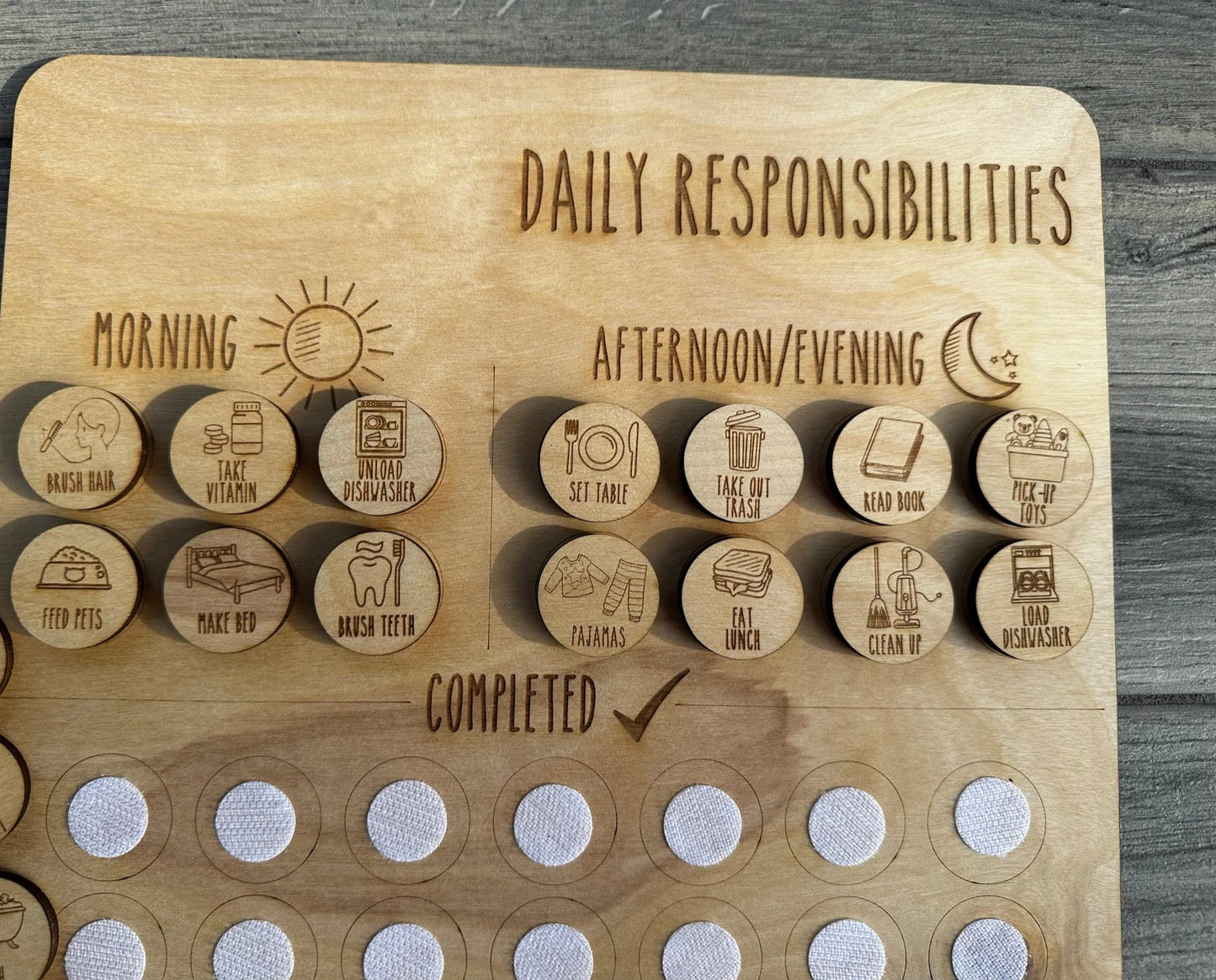 Kids daily responsibility chart/Chore chart